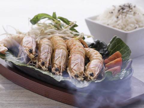 Seafood and rice served at Marvent Restaurant